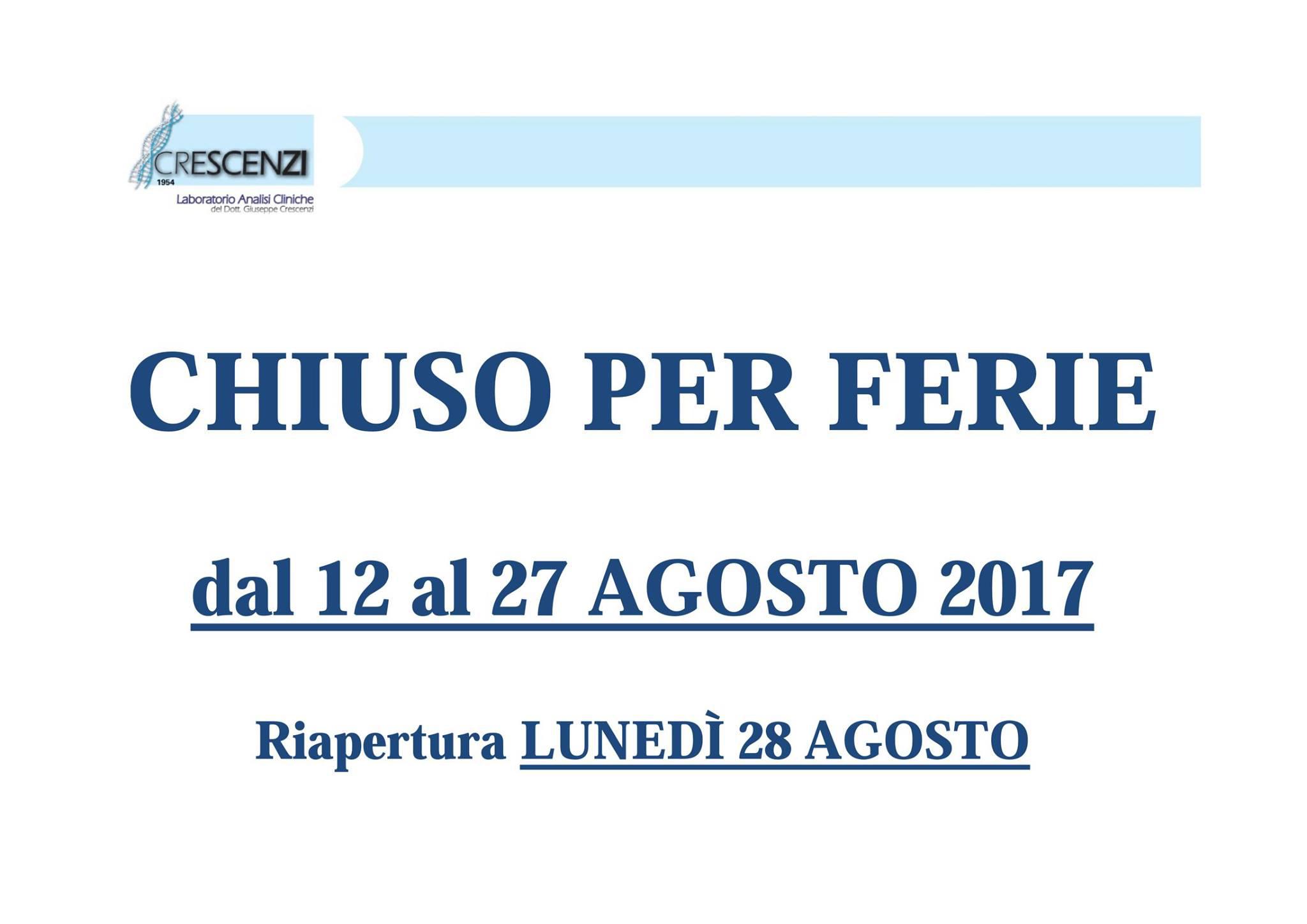 COMUNICAZIONE CHIUSURA PER FERIE: COMUNICAZIONE CHIUSURA PER FERIE: