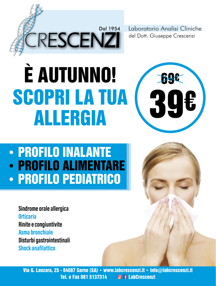 OFFERTE DI AUTUNNO: SCOPRI LA TUA ALLERGIA! OFFERTE DI AUTUNNO: SCOPRI LA TUA ALLERGIA!
