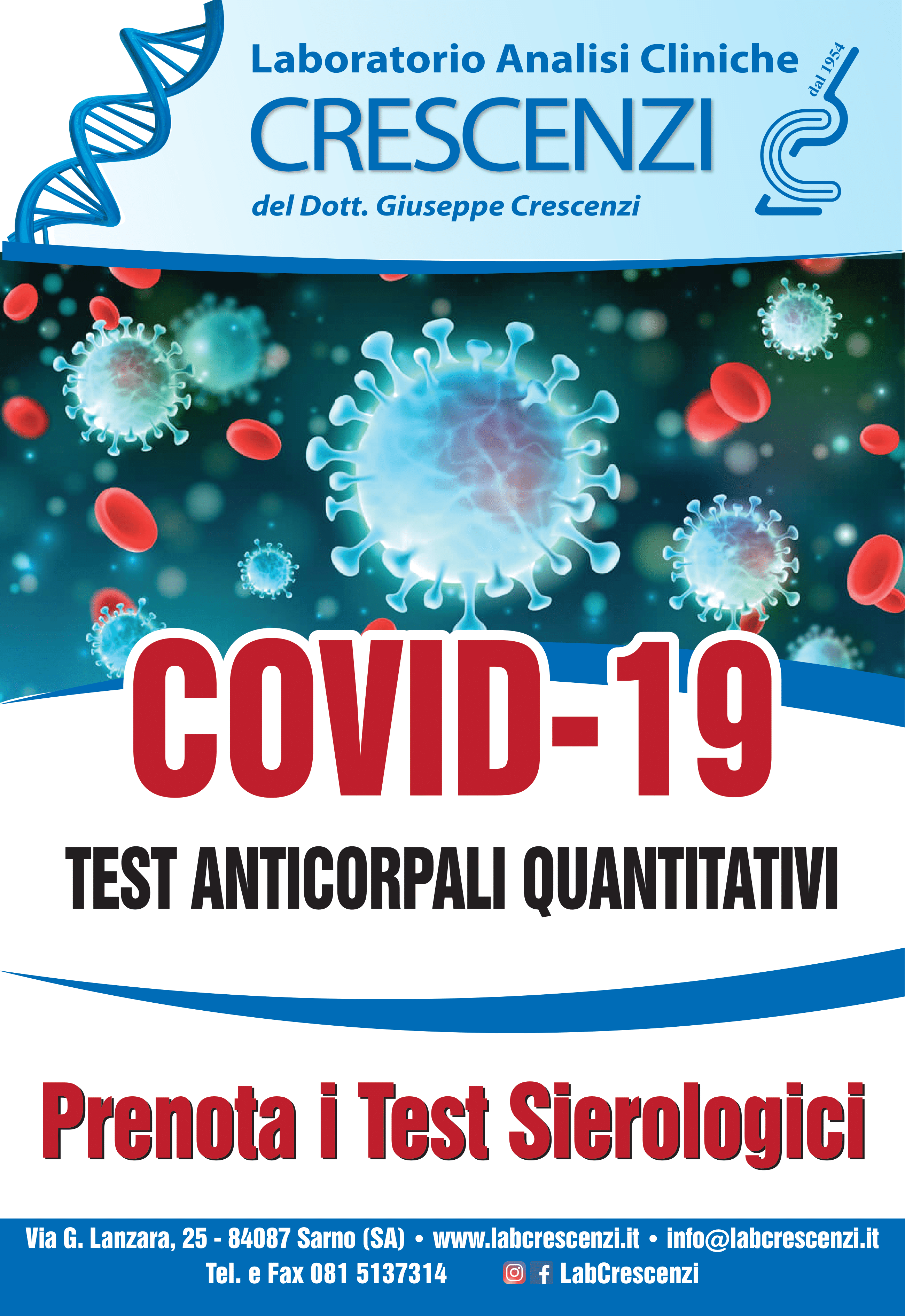 ๐ COVID-19 - TEST ANTICORPALI SIEROLOGICI QUANTITATIVI ๐งช ๐ COVID-19 - TEST ANTICORPALI SIEROLOGICI QUANTITATIVI ๐งช