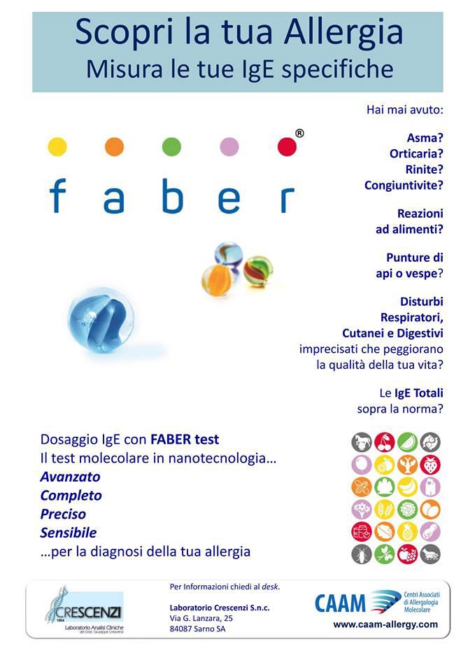 🔵 FABER TEST - PANNELLO COMPLETO DI ALLERGIE