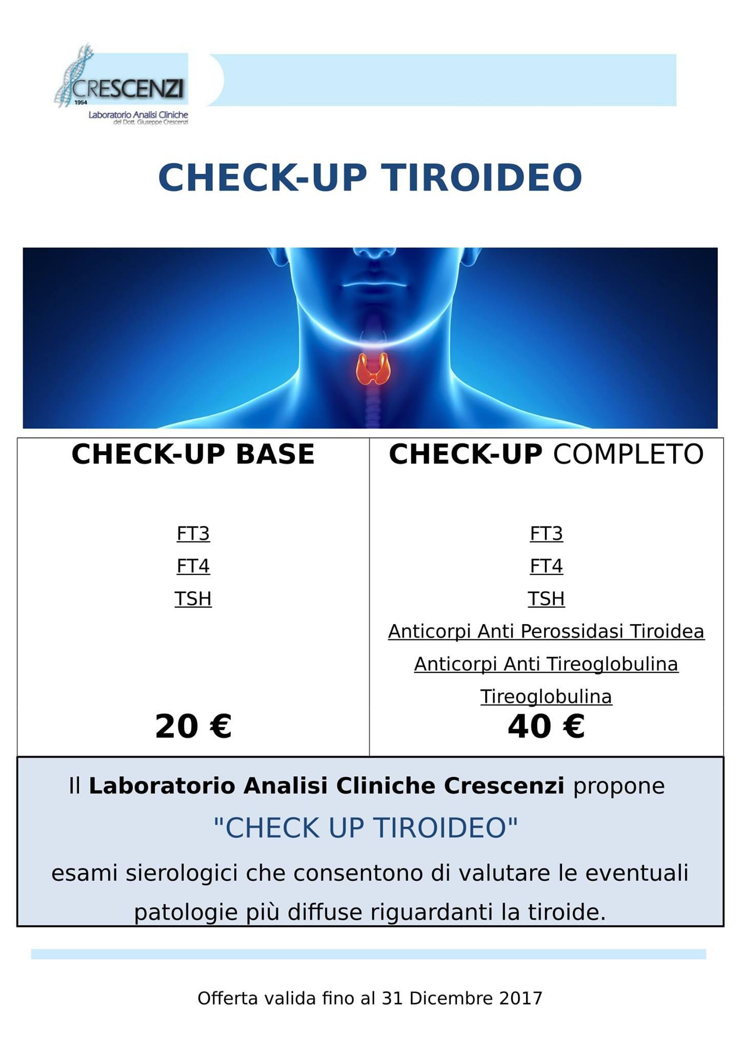 CHECK UP PREVENZIONE - TIROIDE 