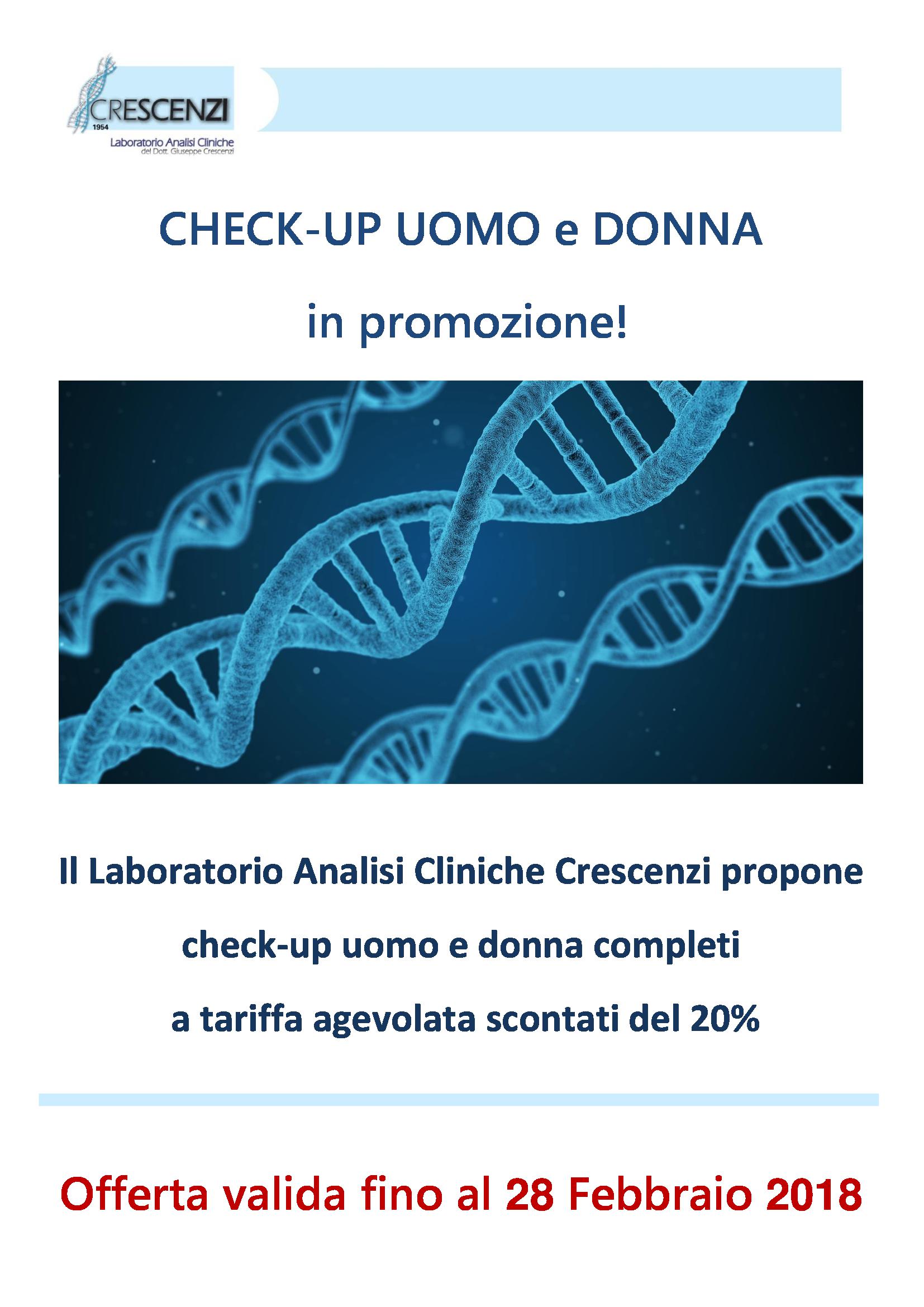 CHECK-UP UOMO e DONNA in promozione!