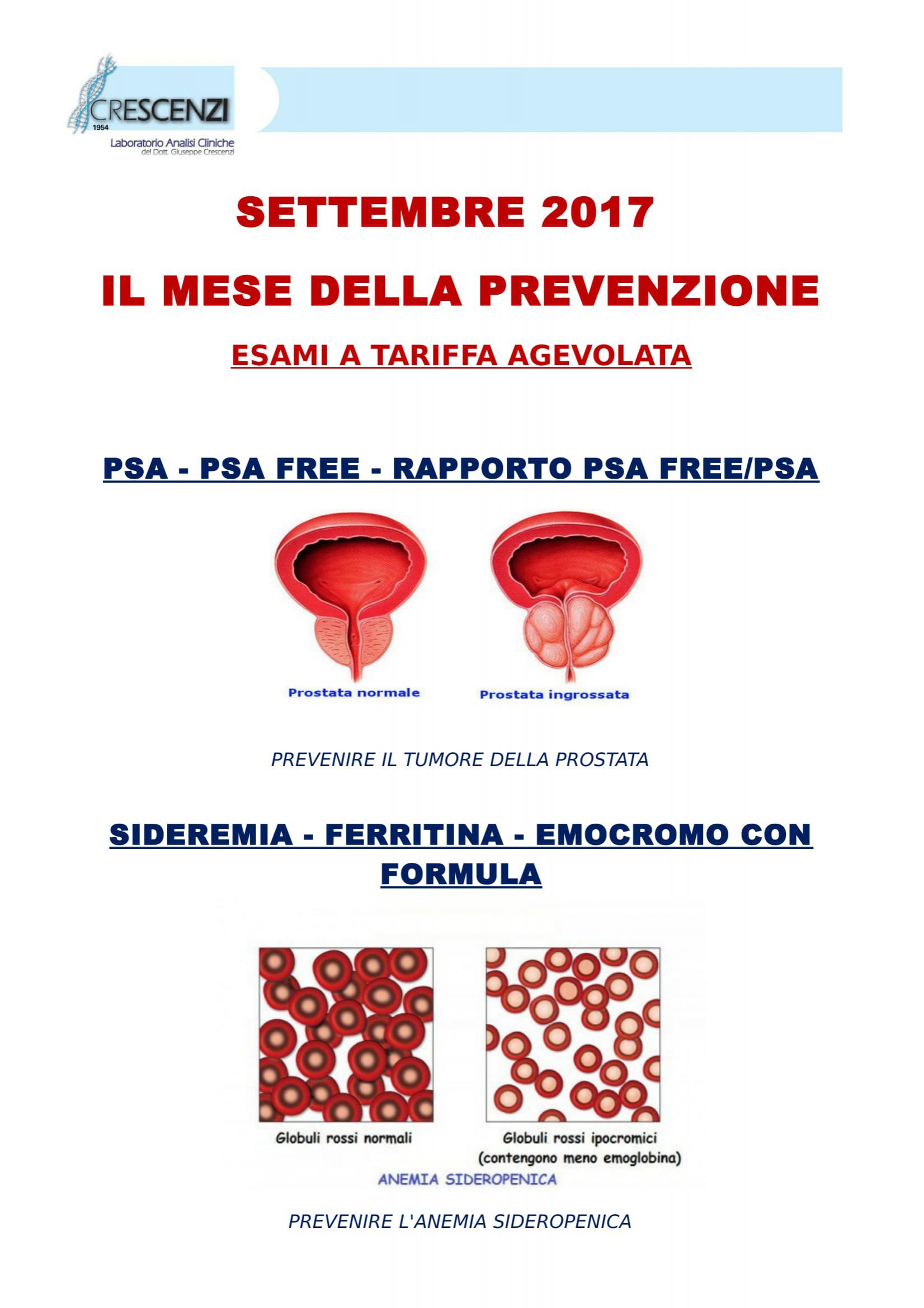 SETTEMBRE 2017 - MESE DELLA PREVENZIONE