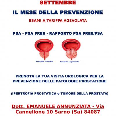 🔴SETTEMBRE 2017 - MESE DELLA PREVENZIONE UROLOGICA