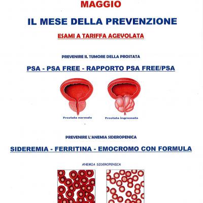 Maggio mese della prevenzione - Esami a tariffa agevolata