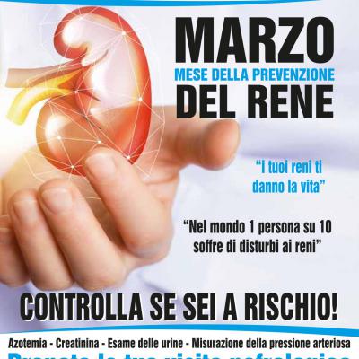 🔵MARZO 2018 - MESE della PREVENZIONE del RENE