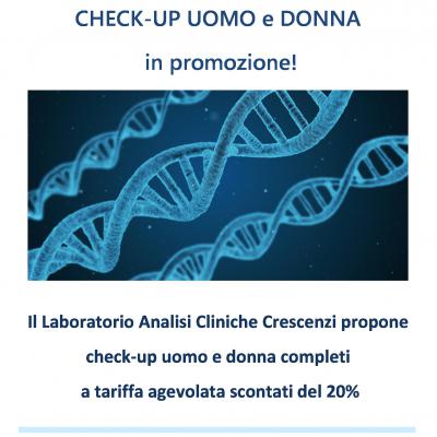 CHECK-UP UOMO e DONNA in promozione!